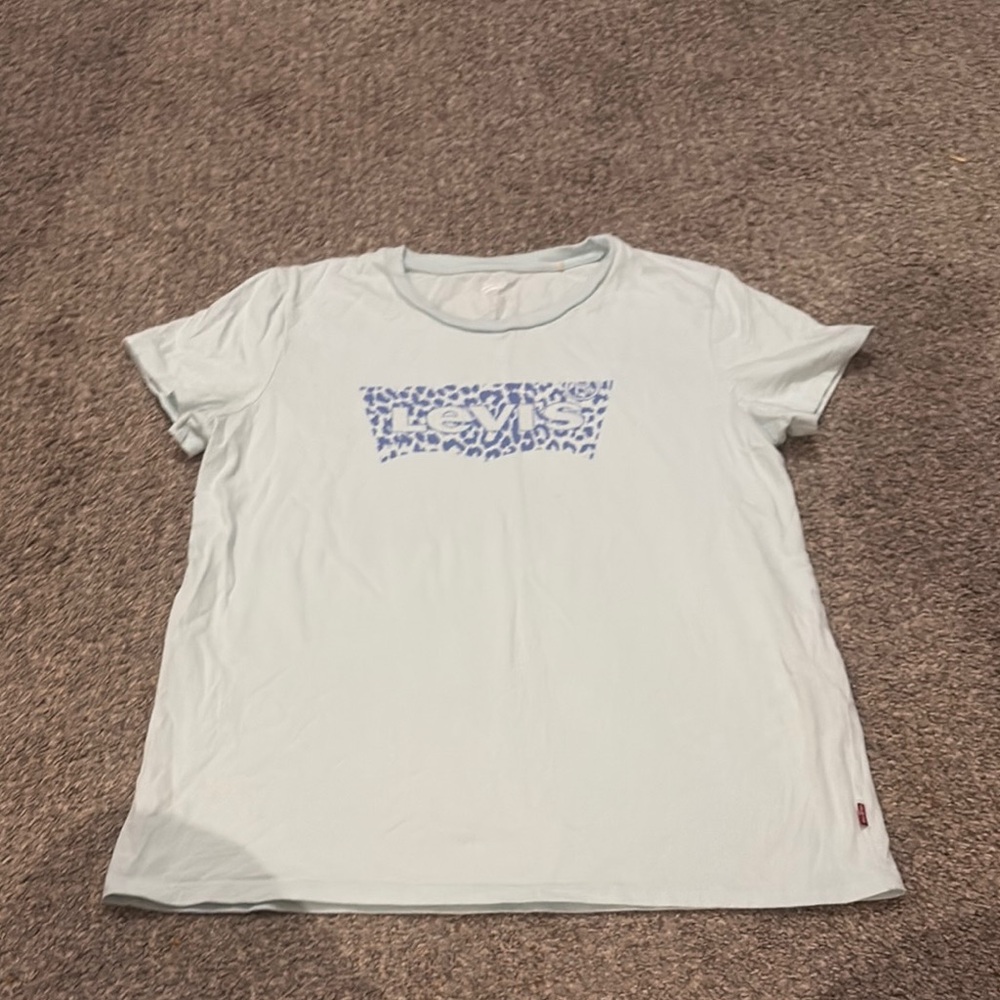Levi's White and Blue T-Shirt
